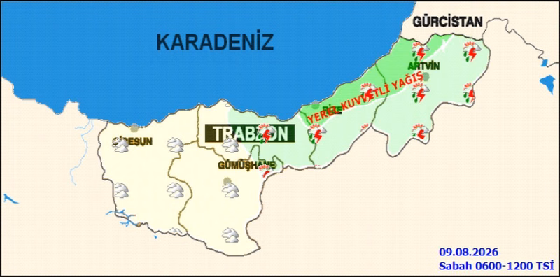 Giresun'da Gök Gürültülü Sağanak Yağış Uyarısı - Görsel 3
