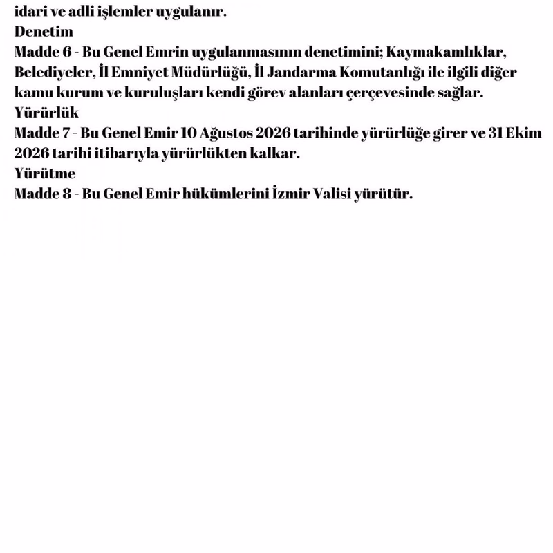 İzmir Valiliği'nden açık alanda kıvılcım çıkaran ekipmanlara yönelik yeni kararlar - Görsel 3