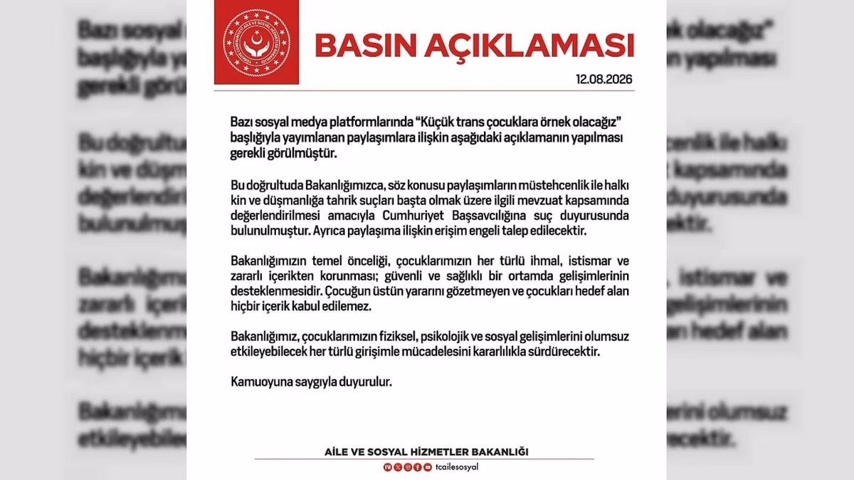 Bakanlık sosyal medyadaki uygunsuz paylaşımlar için suç duyurusunda bulundu