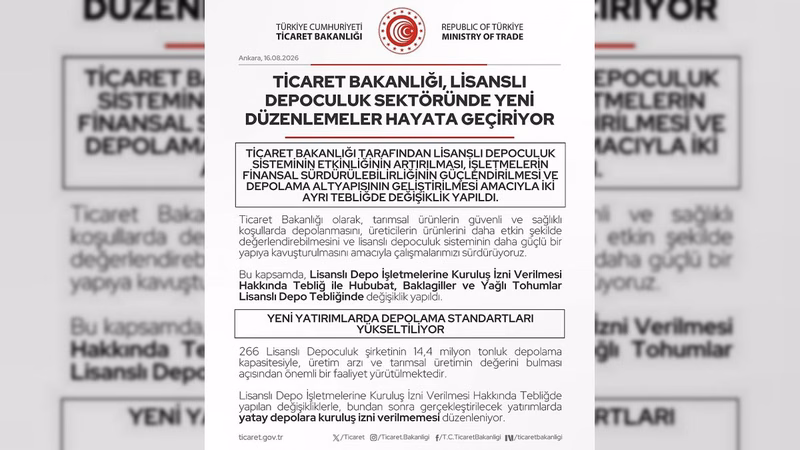 Ticaret Bakanlığı Lisanslı Depoculuk Sektöründe Yeni Düzenlemeler - Görsel 1