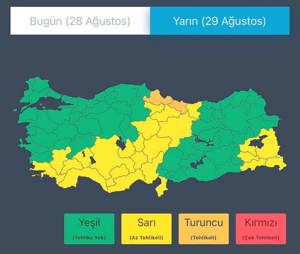 Meteoroloji'den Kuvvetli Yağış ve Fırtına Uyarısı - Görsel 1