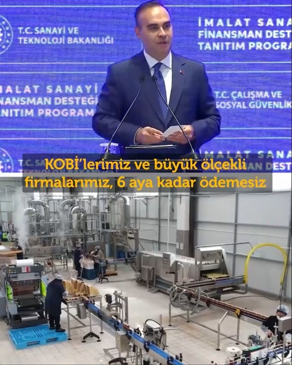 Bakan Kacır'dan 250 Milyar Liralık İmalat Sanayi Finansman Paketi Duyurusu - Görsel 1