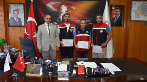 Aydın'da Orman Yangınlarıyla Mücadele Eden Personele Teşekkür Belgesi