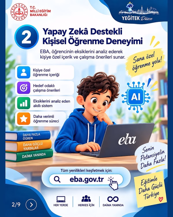 EBA Yenilendi: Yapay Zekâ Destekli Dijital Öğrenme Deneyimi Başladı - Görsel 1