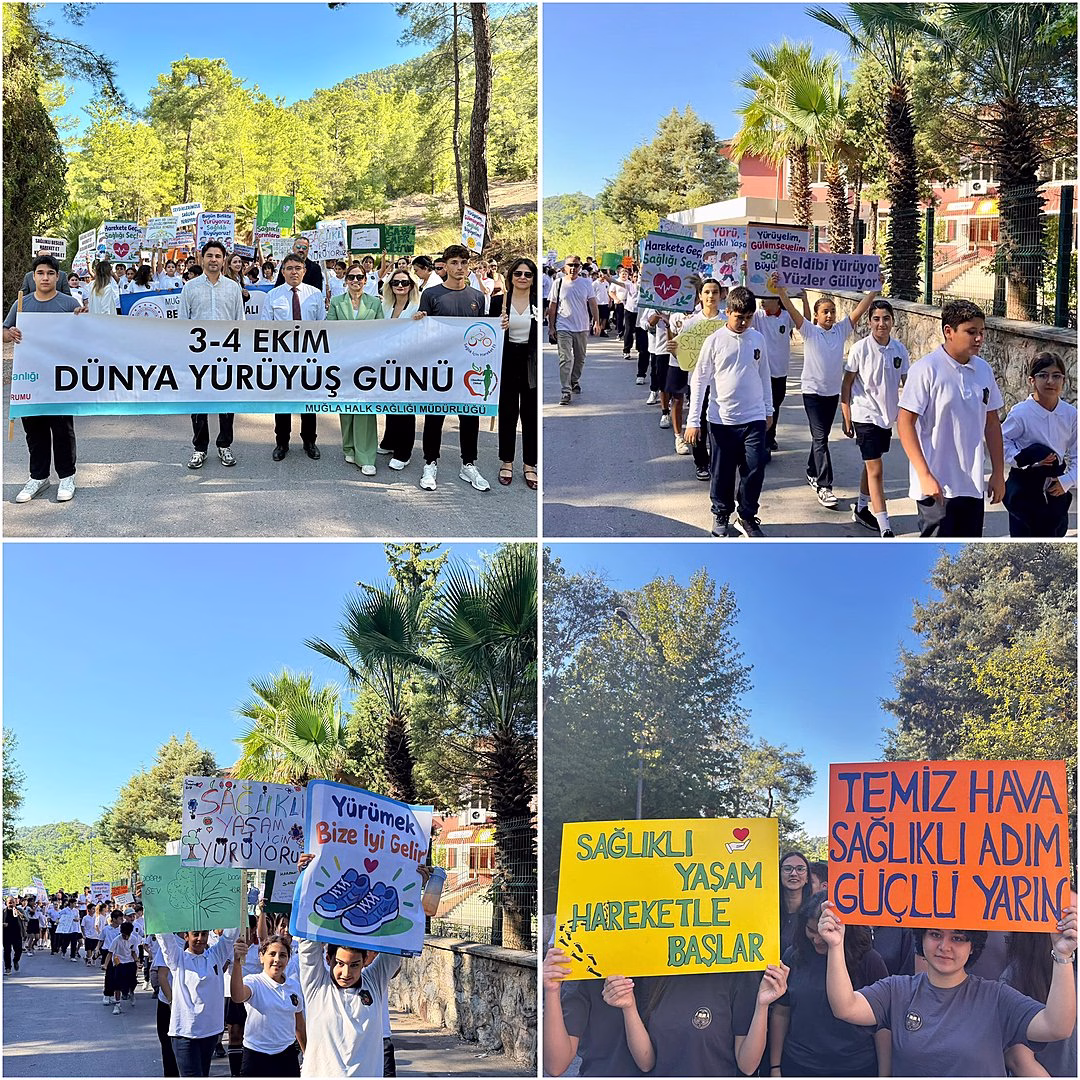 Marmaris'te Dünya Yürüyüş Günü Etkinliği Düzenlendi